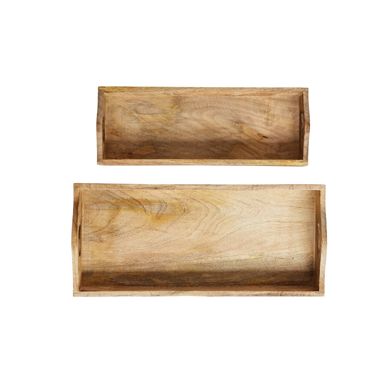 Hello Honey® Rectangle Mango Wood Trays Set